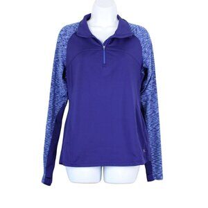 Danskin Now-Blue & purple active top w/thumb holes